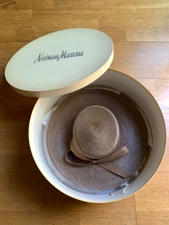 Vintage Kurt Jr Tom Hamm Boater Hat w/ Original Neiman Marcus Box